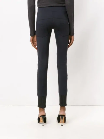 Shop Andrea Bogosian Panelled Leather Trousers In Black