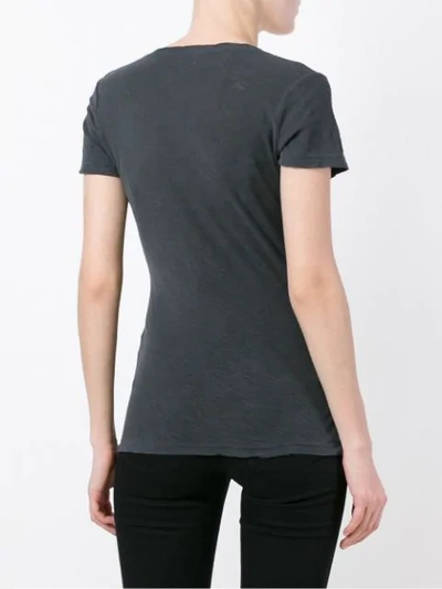 Shop James Perse V-neck T-shirt In Carbon