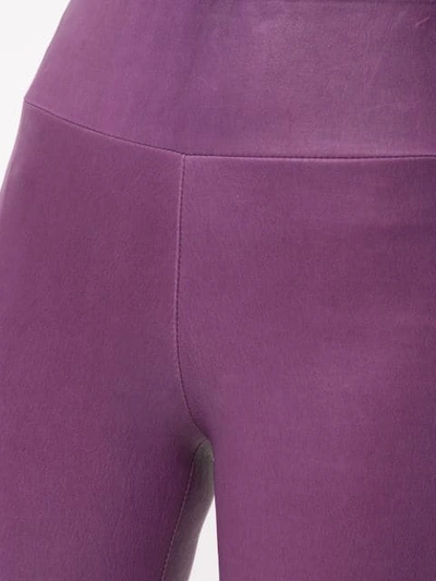 Shop Sprwmn Cropped-leggings In Purple