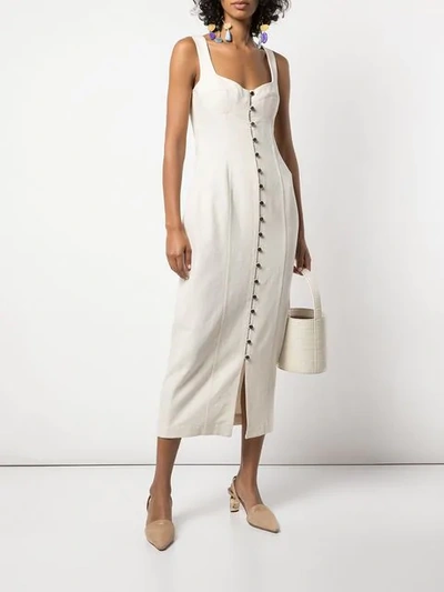 Shop Mara Hoffman Angelica Button-down Dress In Neutrals