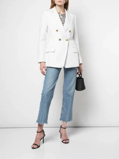 Shop A.l.c Double Breasted Blazer In White