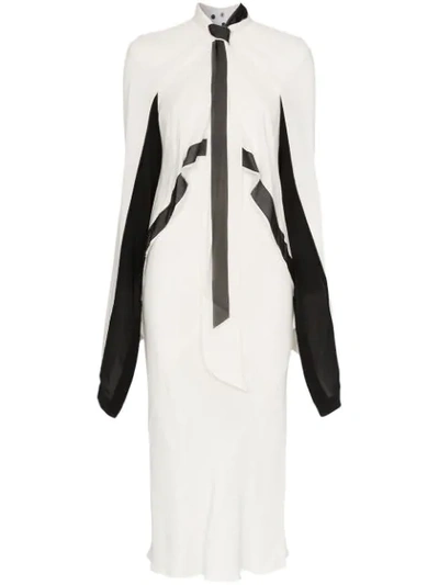 Shop Kitx Yin Yang Knotted Asymmetric Silk Dress - White