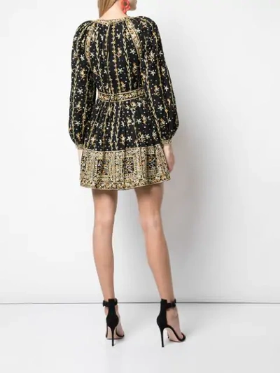 Shop Ulla Johnson Embroidered Dress In Black ,gold