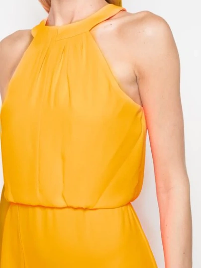 Shop Halston Heritage Frilled Mini Dress In Orange