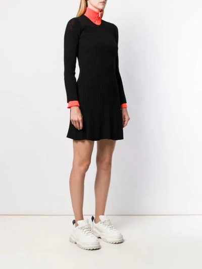 Kenzo Kurzes Strickkleid In Black