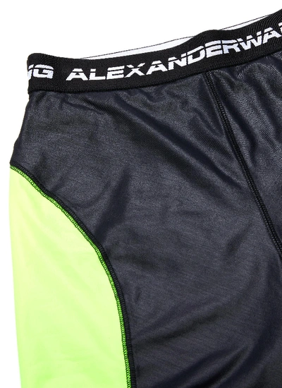 Shop Alexander Wang T 'wash + Go' Logo Band Colourblock Biker Shorts In Multi-colour