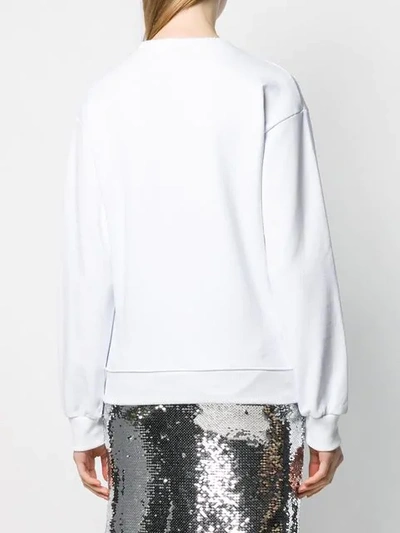 Shop Chiara Ferragni Rainbow Print Sweater In White