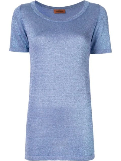 Shop Missoni Vanise Lame T_shirt In Blue
