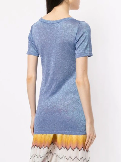 Shop Missoni Vanise Lame T_shirt In Blue