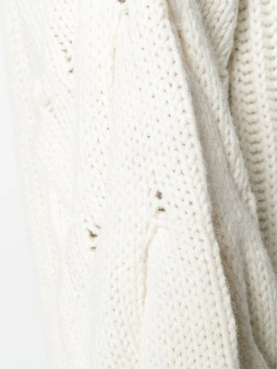 Shop P.a.r.o.s.h Cable Knit Jumper In White