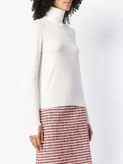 Shop Barrie Sweet Eighteen Cashmere Turtleneck Pullover In White