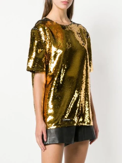 Shop Amen Bluse Mit Paillettenstickerei In Metallic