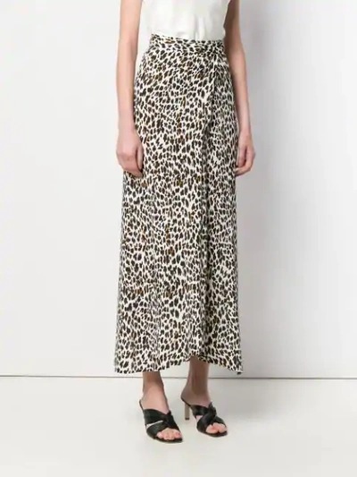 Shop Andamane Leopard Print Skirt - Brown