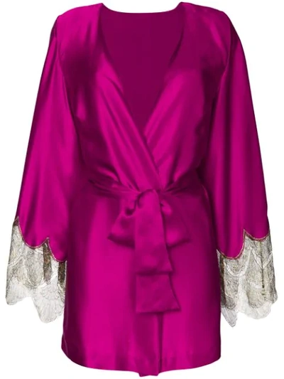 Shop Gilda & Pearl Clara Robe In Pink