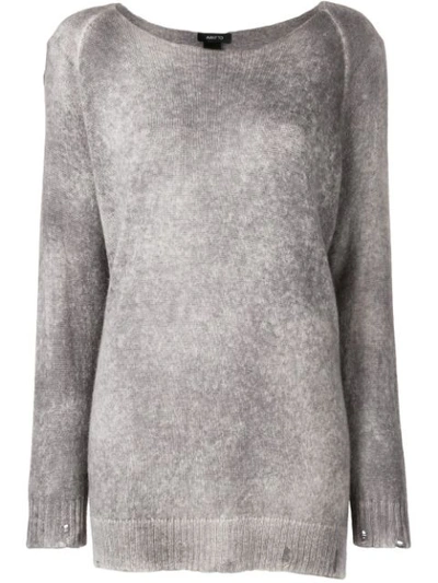 Shop Avant Toi Loose Fit Sweater - Grey