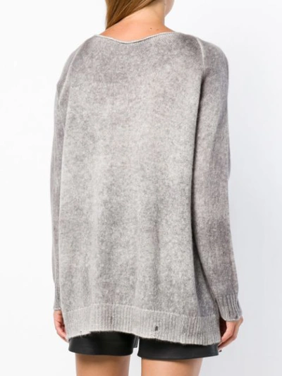 Shop Avant Toi Loose Fit Sweater - Grey