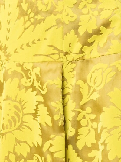 ROSIE ASSOULIN 花卉印花中长半身裙 - 黄色