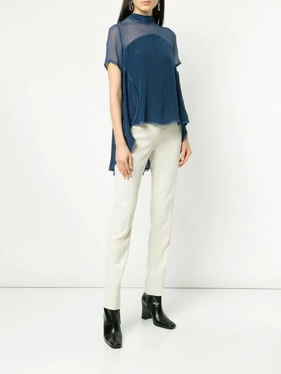 Shop Taylor Tie Capsule Blouse In Blue