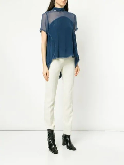 Shop Taylor Tie Capsule Blouse In Blue