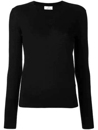 Shop Allude Knitted Sweatshirt In Black