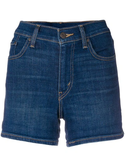 Shop Levi's High Rise Shorts In Blue