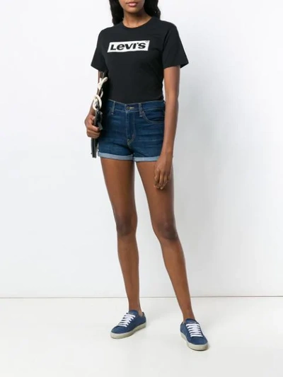 Shop Levi's High Rise Shorts In Blue