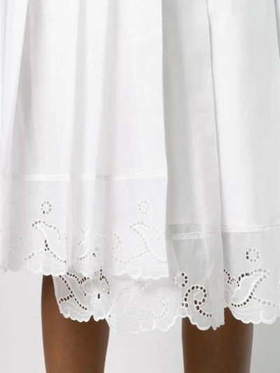 Shop N°21 Lace Trim Pleated Skirt In White