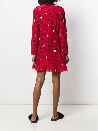 Shop Red Valentino Star Print Dress In Red