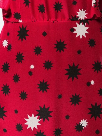 Shop Red Valentino Star Print Dress In Red