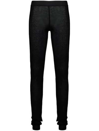 ANN DEMEULEMEESTER SEMI-SHEER LEGGINGS - 黑色