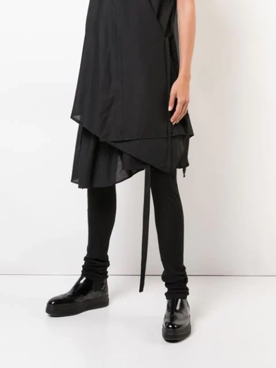 Shop Ann Demeulemeester Semi-sheer Leggings In Black