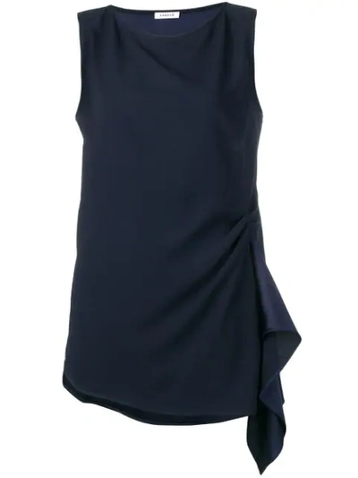 Shop P.a.r.o.s.h Ruched Vest In Blue