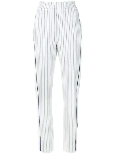 Shop Stella Mccartney Micro Stripe Trousers In White