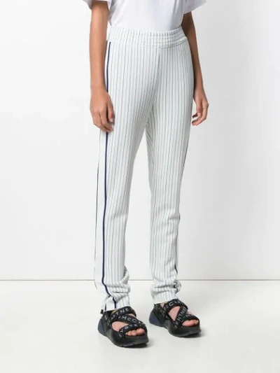 Shop Stella Mccartney Micro Stripe Trousers In White