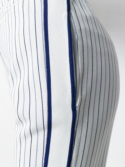Shop Stella Mccartney Micro Stripe Trousers In White