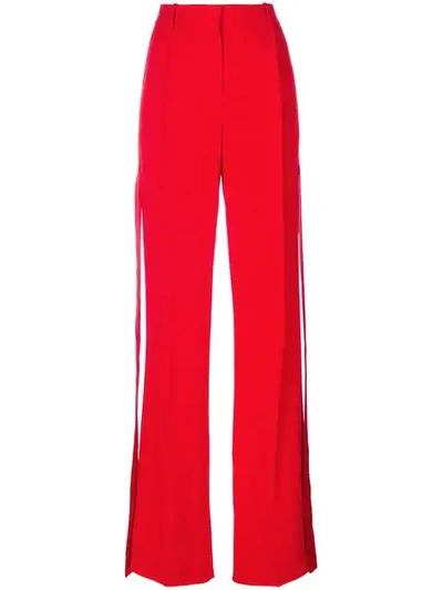 Shop Givenchy Side Stripe Tailored Trousers In Red