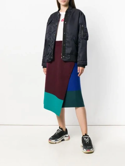 Shop Kenzo Boxy-fit Bomber Jacket In Blue
