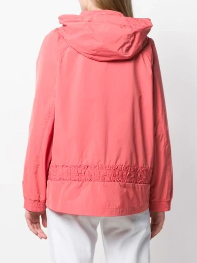 Shop Woolrich Hooded Rain Jacket In Pink