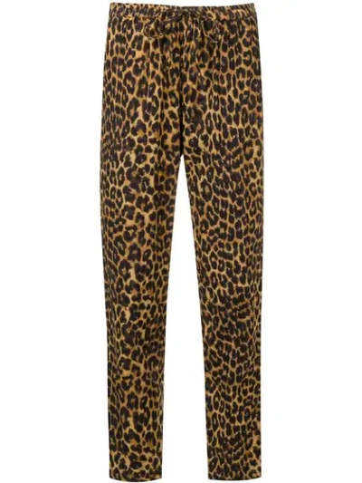 Shop Mes Demoiselles Leopard-print Trousers - Brown