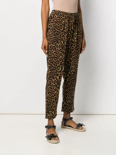 Shop Mes Demoiselles Leopard-print Trousers - Brown