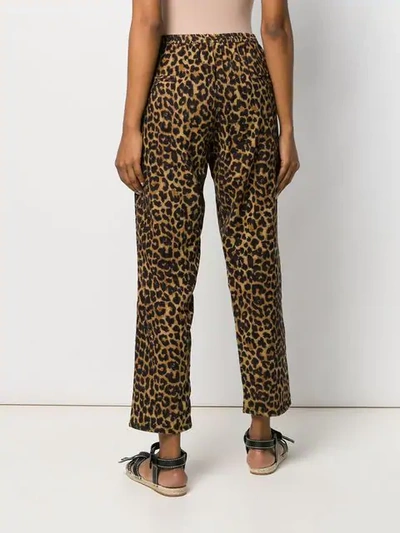 Shop Mes Demoiselles Leopard-print Trousers - Brown