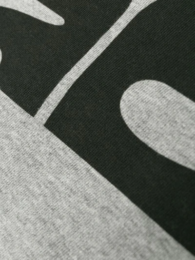 Shop Courrèges Contrast Logo T-shirt In Grey