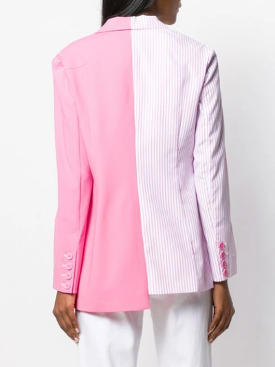 Shop Sjyp Mix-panelled Blazer In Pink