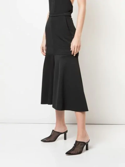 Shop Tibi Frisse Long Skirt In Black
