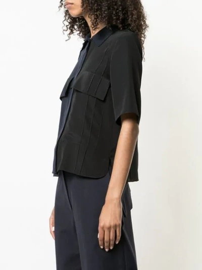 Shop Partow Two-tone Shirt In Black