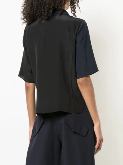 Shop Partow Two-tone Shirt In Black