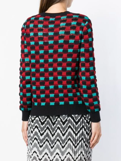 Shop M Missoni Wave Effect Knitted Sweater - Red