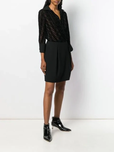 Shop Elisabetta Franchi Logo Print Dress In Black