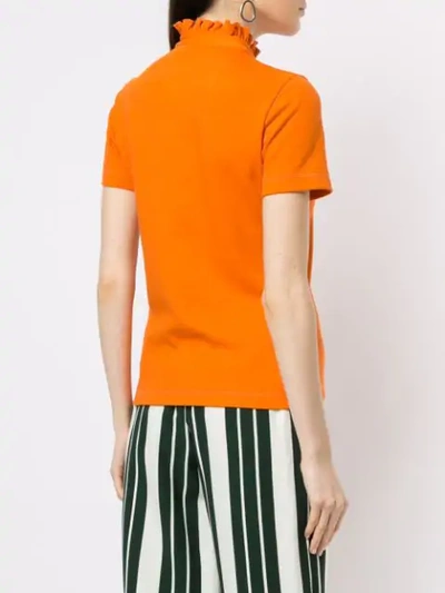 Shop Tory Burch 'deneuve' Poloshirt In Orange