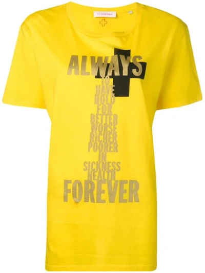 A.F.VANDEVORST ALWAYS FOREVER T恤 - 黄色